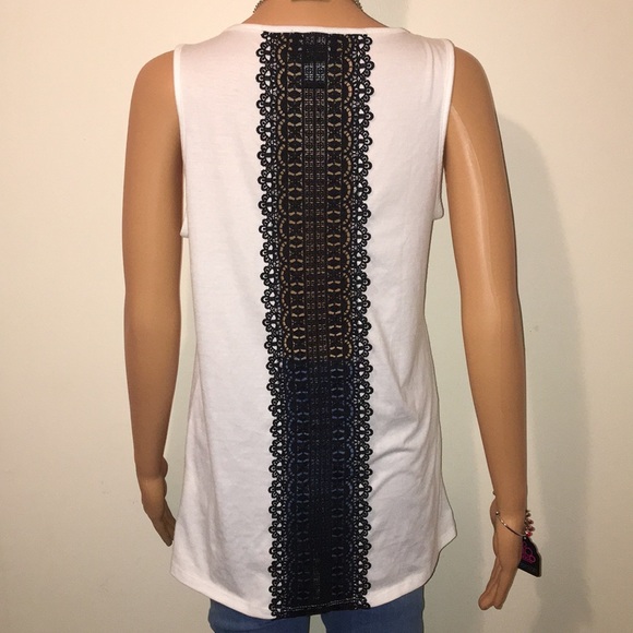 Midnight Hour Glitter Sugar Skull White Tanktop - Picture 2 of 7